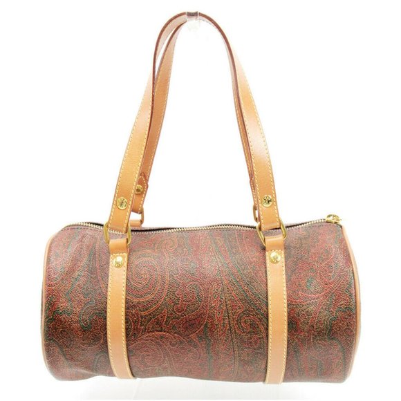 Authentic etro handbag paisley pvc x leather Used - Picture 1 of 8